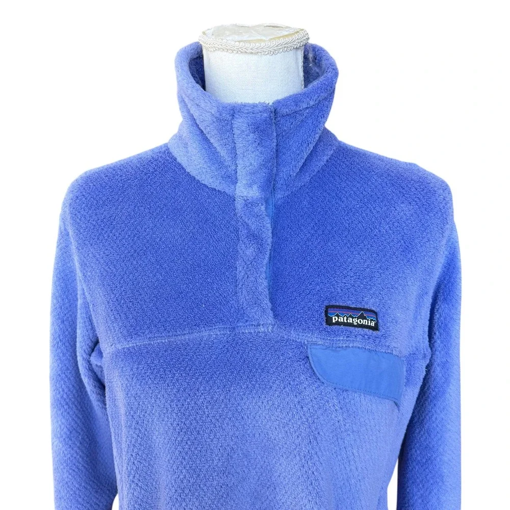 Patagonia Women Re-Tool Snap-T Fleece Pullover‎ Blue Polartec 25442 Large